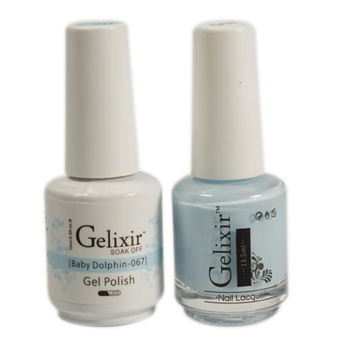 Gelixir Nail Lacquer And Gel Polish, 067, Baby Dolphin, 0.5oz
