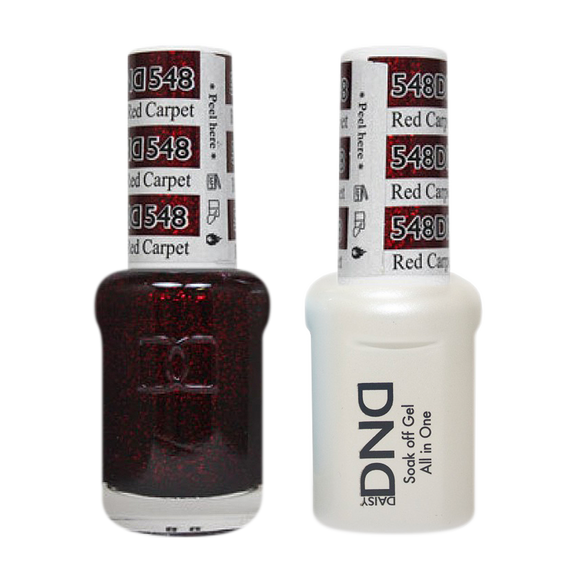 DND Nail Lacquer And Gel Polish, 548, Red Carpe, 0.5oz