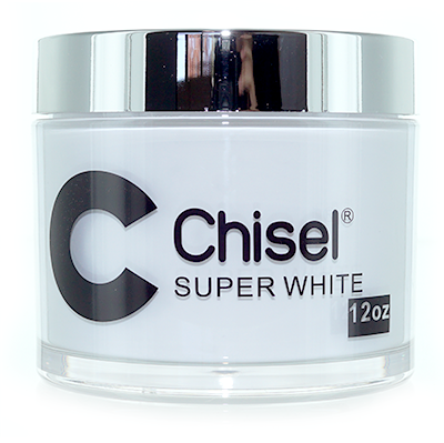 Chisel 2in1 Dipping Powder,  SUPER WHITE, 12oz