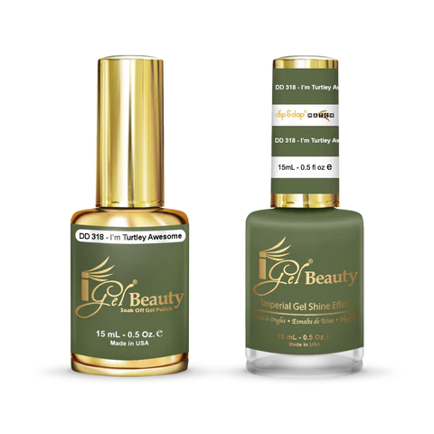 IGEL Nail Lacquer And Gel Polish Duo, DD318 I'M TURTLEY AWESOME