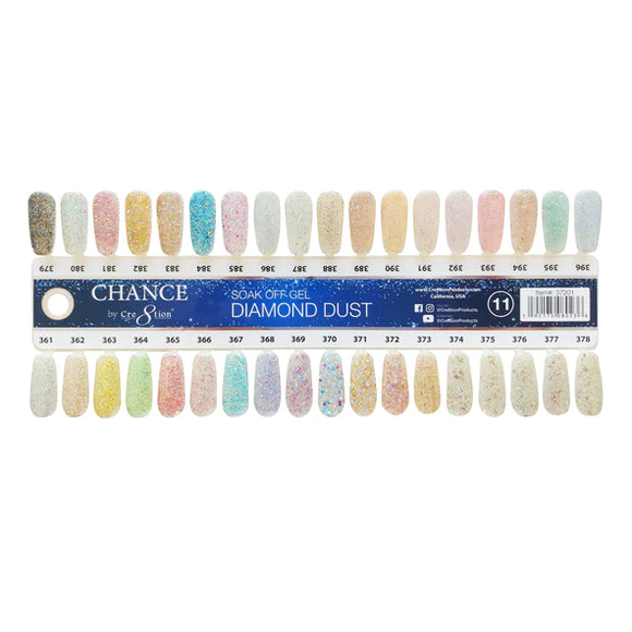 Cre8tion Chance Soak Off Gel 0.5oz - Diamond Dust Collection - Full set 36 New Colors #361 - #396