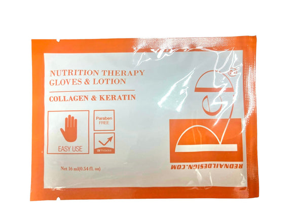 Disposable Nutrition Therapy Gloves and Lotion with Collagen and Keratin