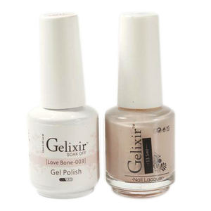 Gelixir Nail Lacquer And Gel Polish, 003, Love Bone, 0.5oz