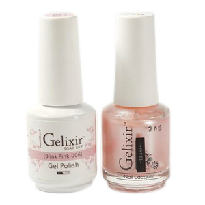 Gelixir Nail Lacquer And Gel Polish, 006, Blink Pink, 0.5oz