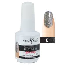 Cre8tion Platinum After Party Gel Polish, 0.5oz, 01