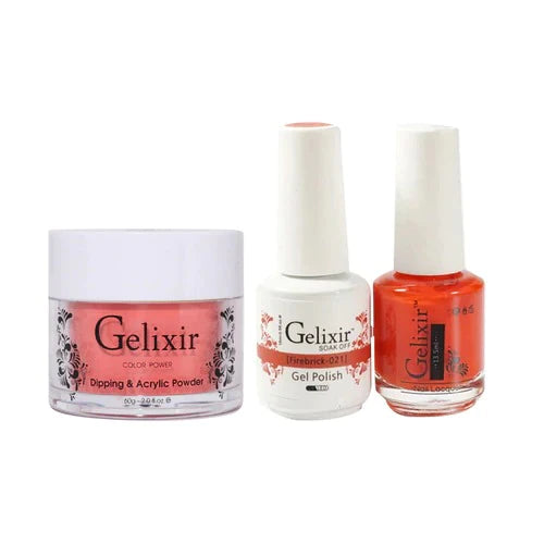 Gelixir 3in1 Acrylic/Dipping Powder + Gel Polish + Nail Lacquer, 021