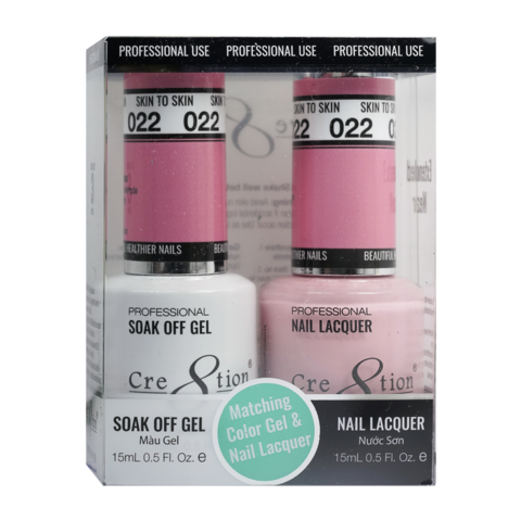 Cre8tion Matching Color Gel & Nail Lacquer 22 Skin To Skin