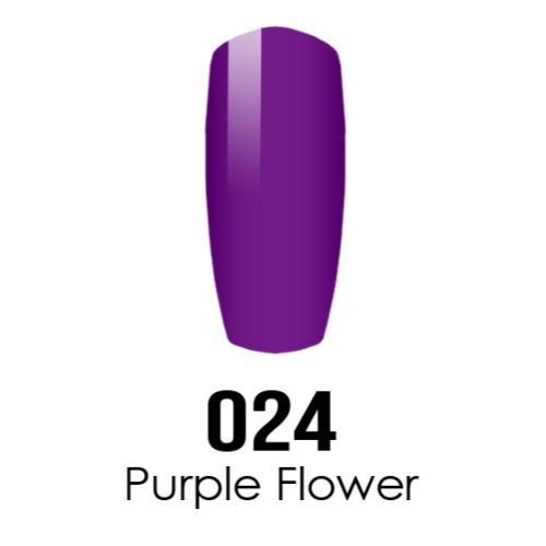 DC Nail Lacquer And Gel Polish (New DND), DC024, Purple Flower, 0.6oz