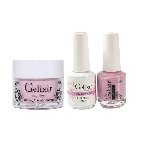 Gelixir 3in1 Acrylic/Dipping Powder + Gel Polish + Nail Lacquer, 025