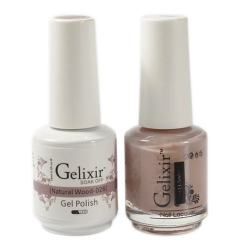 Gelixir Nail Lacquer And Gel Polish, 026, Natural Wood, 0.5oz
