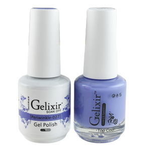 Gelixir Nail Lacquer And Gel Polish, 027, Periwinkle, 0.5oz
