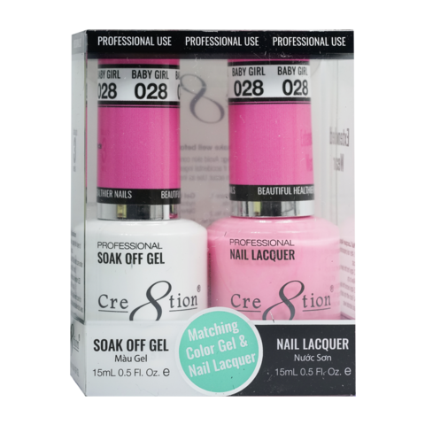 Cre8tion Matching Color Gel & Nail Lacquer 28 Baby Girl