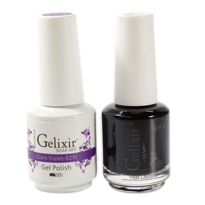 Gelixir Nail Lacquer And Gel Polish, 029, Dark Violet, 0.5oz
