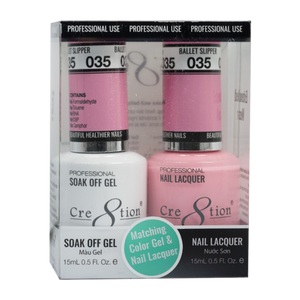 Cre8tion Matching Color Gel & Nail Lacquer 35 Ballet Slipper