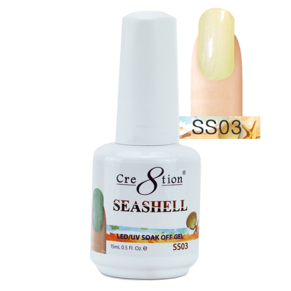 Cre8tion Seashell Gel Polish, 0916-0756, 0.5oz, SS03