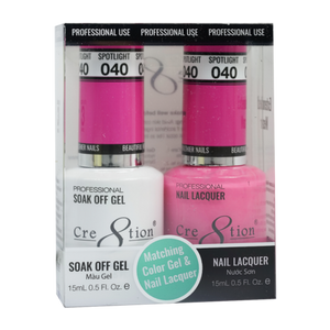 Cre8tion Matching Color Gel & Nail Lacquer 40 Paparazzi Party (Neon)