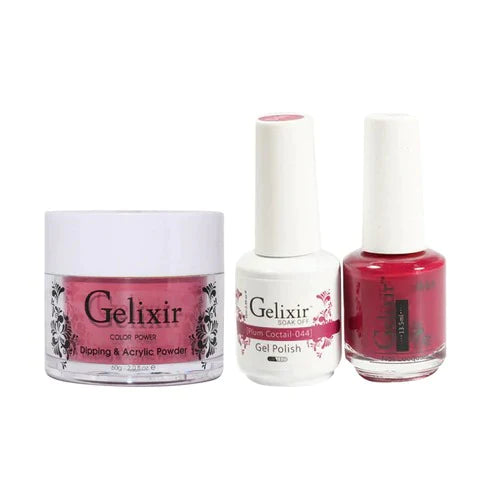 Gelixir 3in1 Acrylic/Dipping Powder + Gel Polish + Nail Lacquer, 044