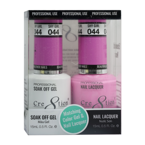 Cre8tion Matching Color Gel & Nail Lacquer 44 Shy Girl