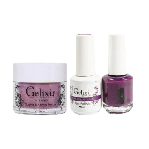 Gelixir 3in1 Acrylic/Dipping Powder + Gel Polish + Nail Lacquer, 046