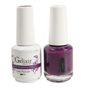 Gelixir Nail Lacquer And Gel Polish, 046, Dark Raspberry, 0.5oz