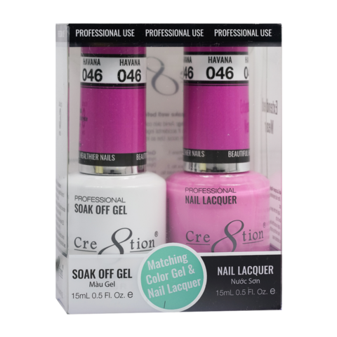 Cre8tion Matching Color Gel & Nail Lacquer 46 Dance Floor