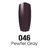 DC Nail Lacquer And Gel Polish (New DND), DC046, Pewter Gray, 0.6oz