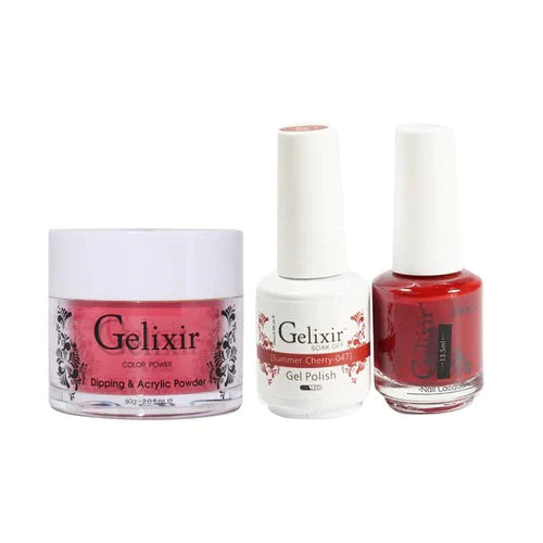 Gelixir 3in1 Acrylic/Dipping Powder + Gel Polish + Nail Lacquer, 047