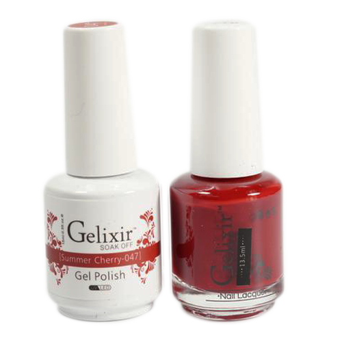 Gelixir Nail Lacquer And Gel Polish, 047, Blood Mary, 0.5oz