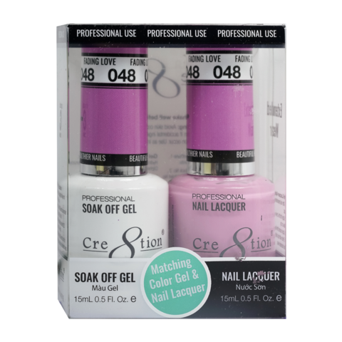 Cre8tion Matching Color Gel & Nail Lacquer 48 Fading Love