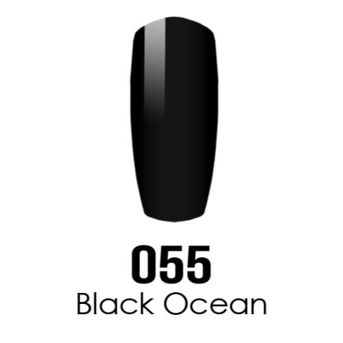 DC Nail Lacquer And Gel Polish (New DND), DC055, Black Ocean, 0.6oz