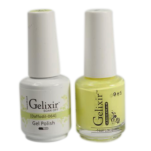 Gelixir Nail Lacquer And Gel Polish, 064, Daffodil, 0.5oz