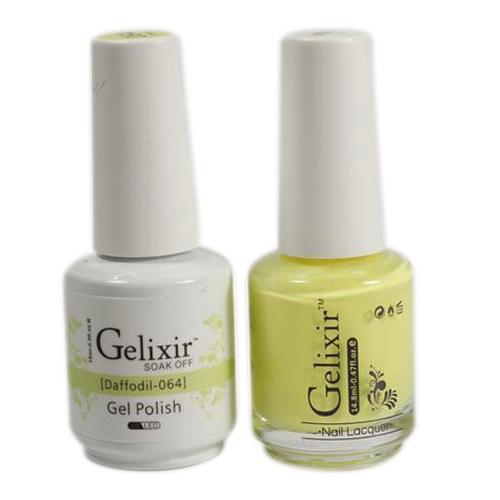 Gelixir Nail Lacquer And Gel Polish, 064, Daffodil, 0.5oz