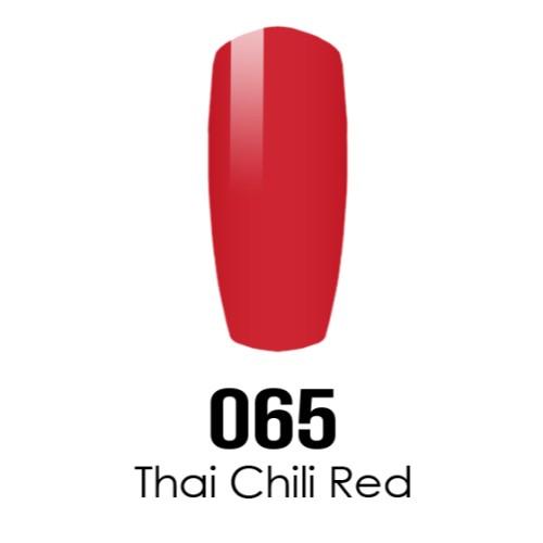 DC Nail Lacquer And Gel Polish (New DND), DC065, Thai Chilli Red, 0.6oz