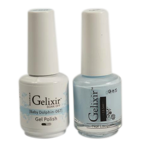Gelixir Nail Lacquer And Gel Polish, 067, Baby Dolphin, 0.5oz