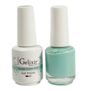 Gelixir Nail Lacquer And Gel Polish, 070, Jungle Green, 0.5oz