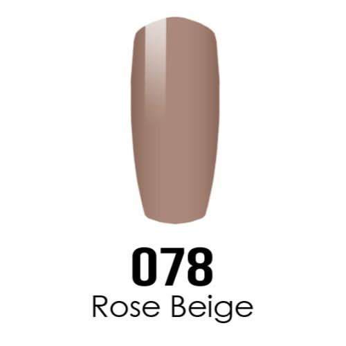 DC Nail Lacquer And Gel Polish (New DND), DC078, Rose Beige, 0.6oz