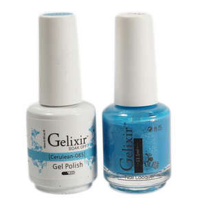 Gelixir Nail Lacquer And Gel Polish, 085, Cerulean, 0.5oz
