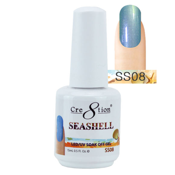 Cre8tion Seashell Gel Polish, 0916-0762, 0.5oz, SS08