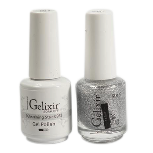 Gelixir Nail Lacquer And Gel Polish, 093, Glistening Star, 0.5oz