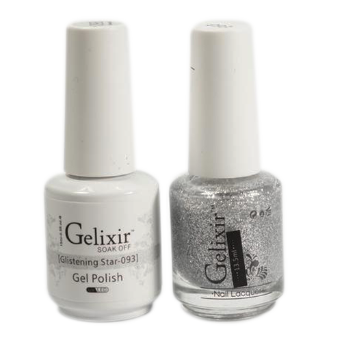 Gelixir Nail Lacquer And Gel Polish, 093, Glistening Star, 0.5oz