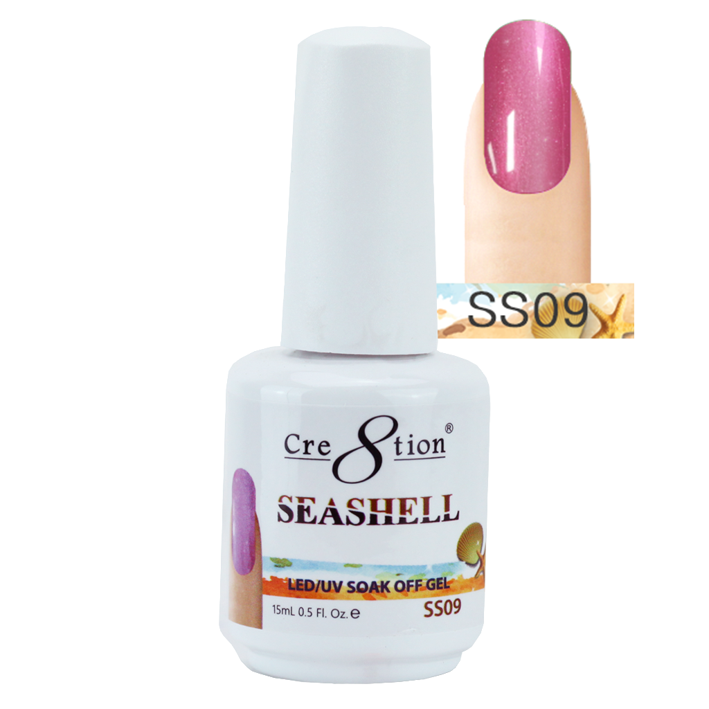 Cre8tion Seashell Gel Polish, 0916-0763, 0.5oz, SS09