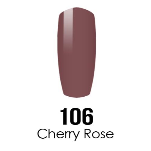 DC Nail Lacquer And Gel Polish (New DND), DC106, Cherry Rose, 0.6oz