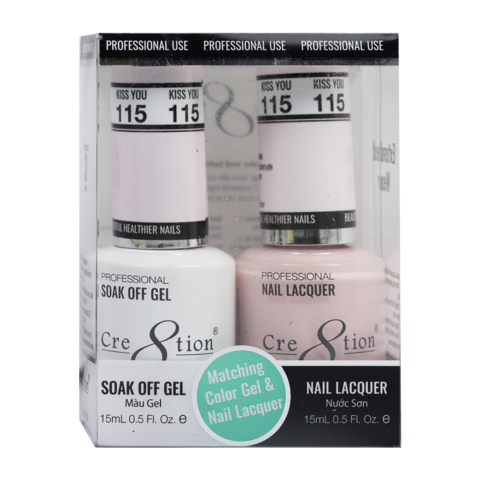 Cre8tion Matching Color Gel & Nail Lacquer 115 Kiss You