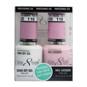 Cre8tion Matching Color Gel & Nail Lacquer 116 Pinky Promise