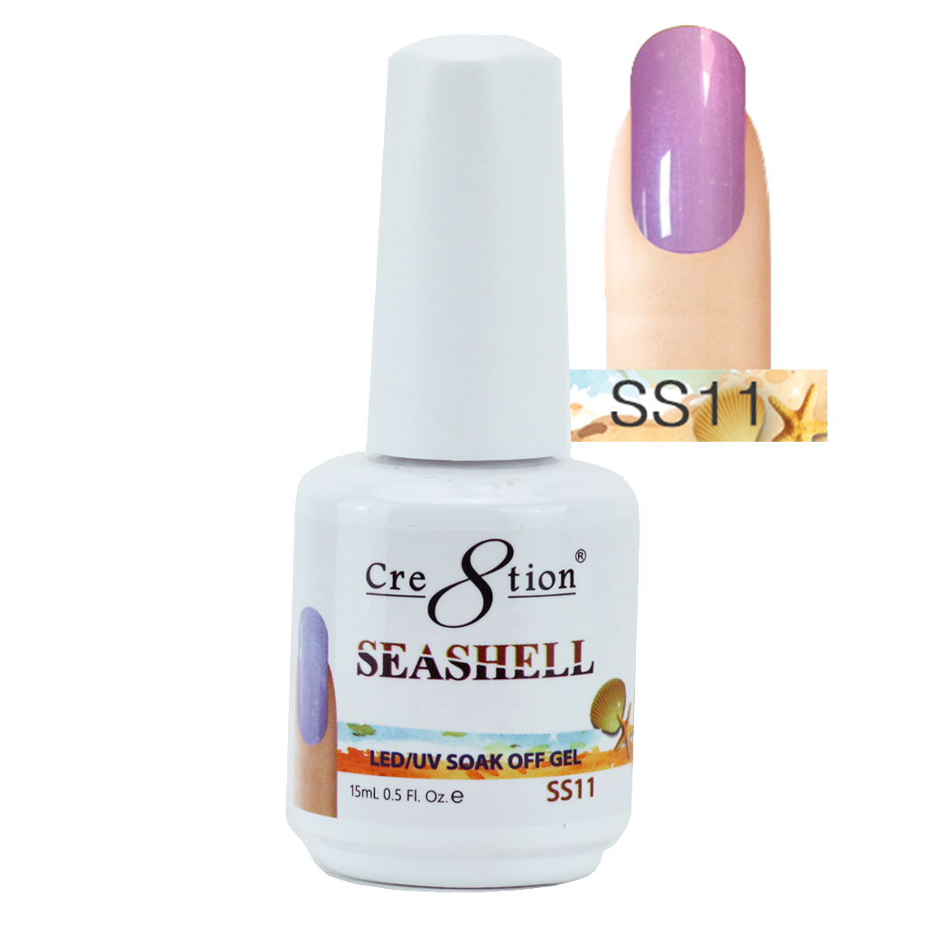 Cre8tion Seashell Gel Polish, 0916-0765, 0.5oz, SS11