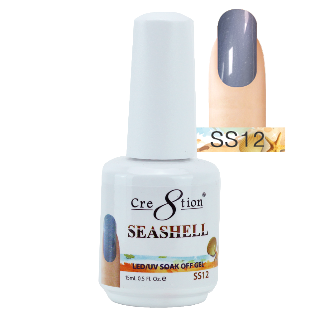 Cre8tion Seashell Gel Polish, 0916-0766, 0.5oz, SS12