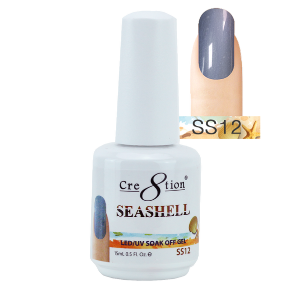 Cre8tion Seashell Gel Polish, 0916-0766, 0.5oz, SS12