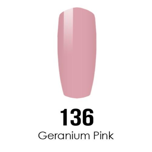 DC Nail Lacquer And Gel Polish (New DND), DC136, Geranium Pink, 0.6oz