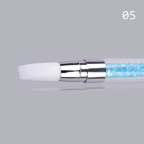 Dual Silicone Heads Nail Art Sculpture Pen, Blue