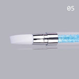 Dual Silicone Heads Nail Art Sculpture Pen, Blue